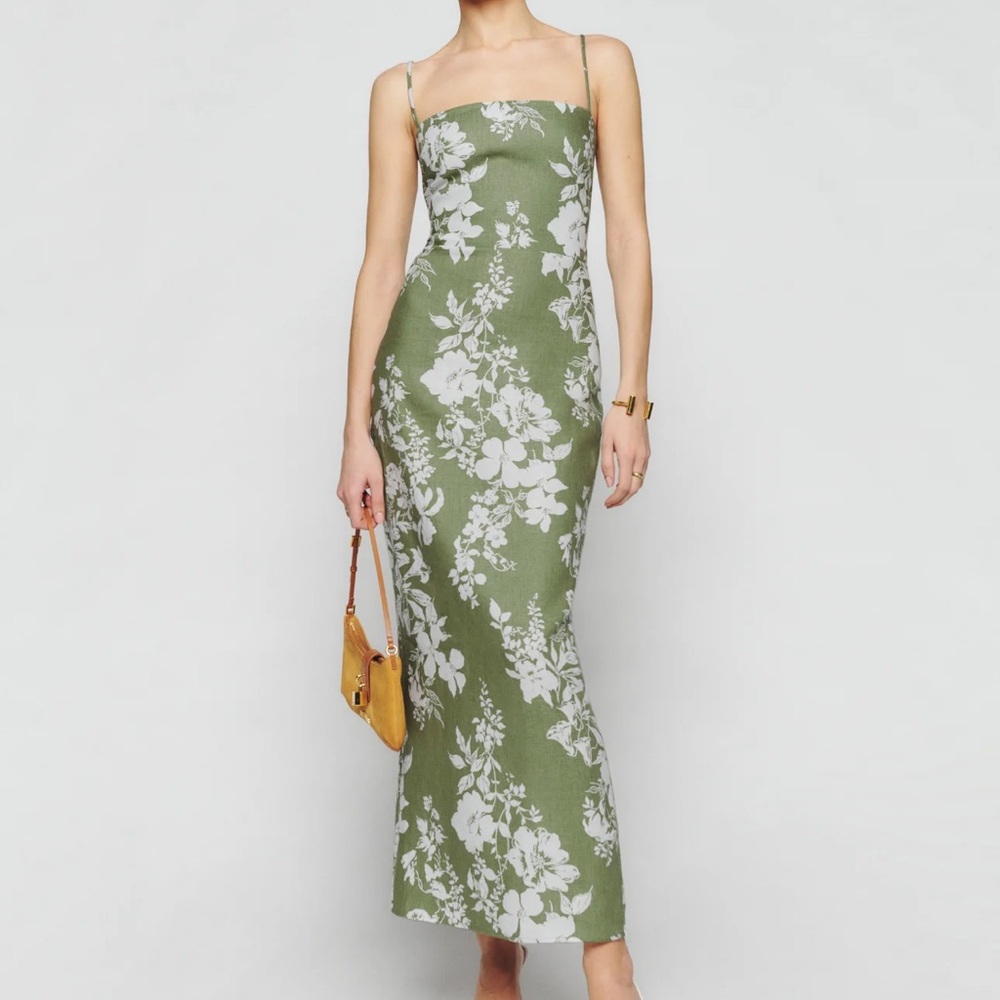 Reformation orange linen dress- NOT green